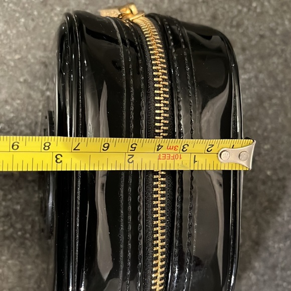 Tory Burch Patent Leather Cosmetic Bag Black - Picture 8 of 9